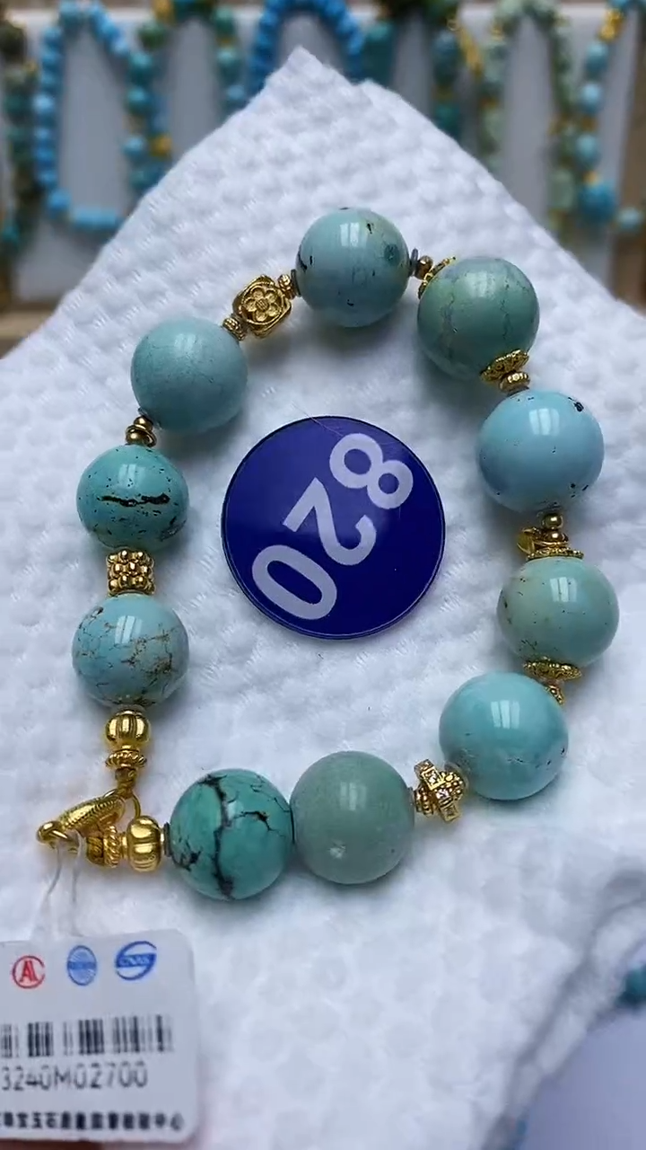 【闪购商品】绿松石手链银S925镶嵌820