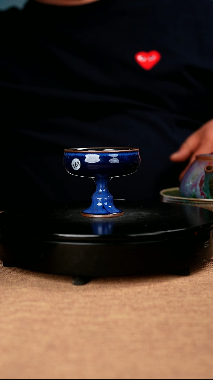 【闪购商品】161#崔小宁一级品原矿钧瓷炉钧釉高足杯