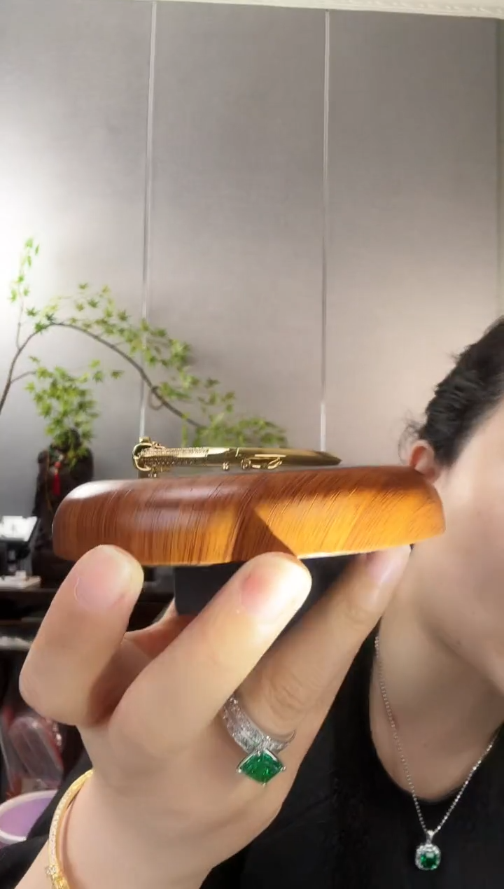 主播定制链接金色马蹄款手镯