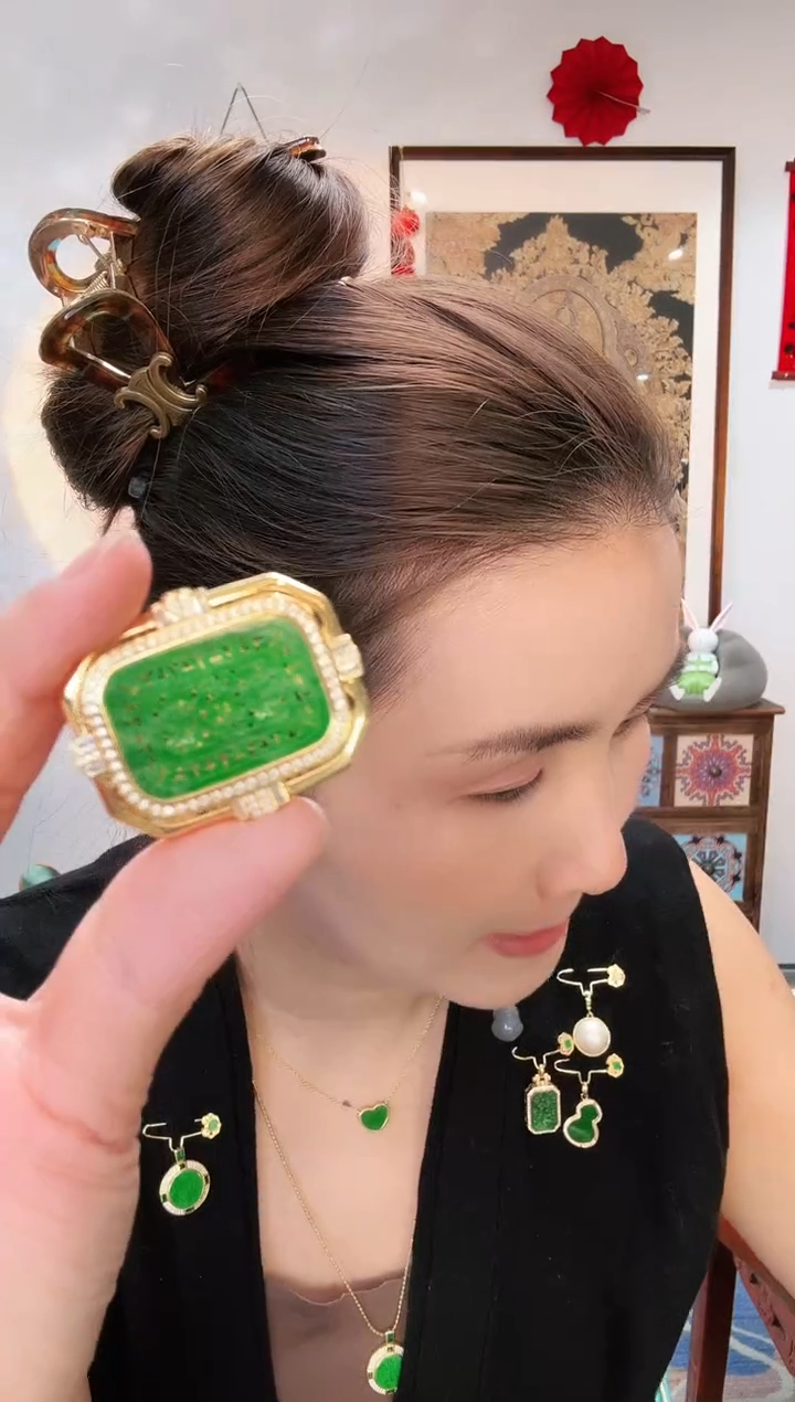 【闪购商品】翡翠颈饰银S925镶嵌吊坠