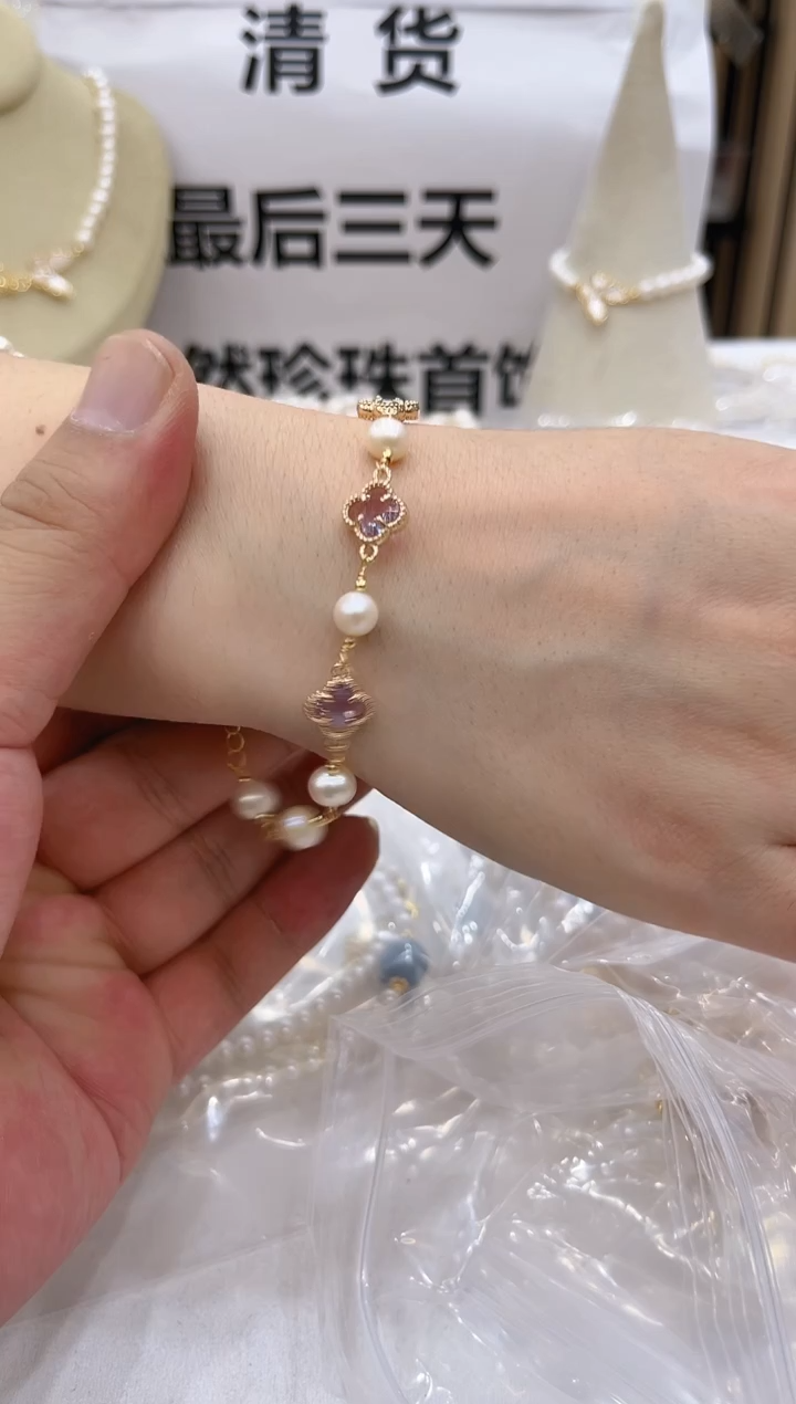 淡水珍珠银S925镶嵌颈饰SL4015