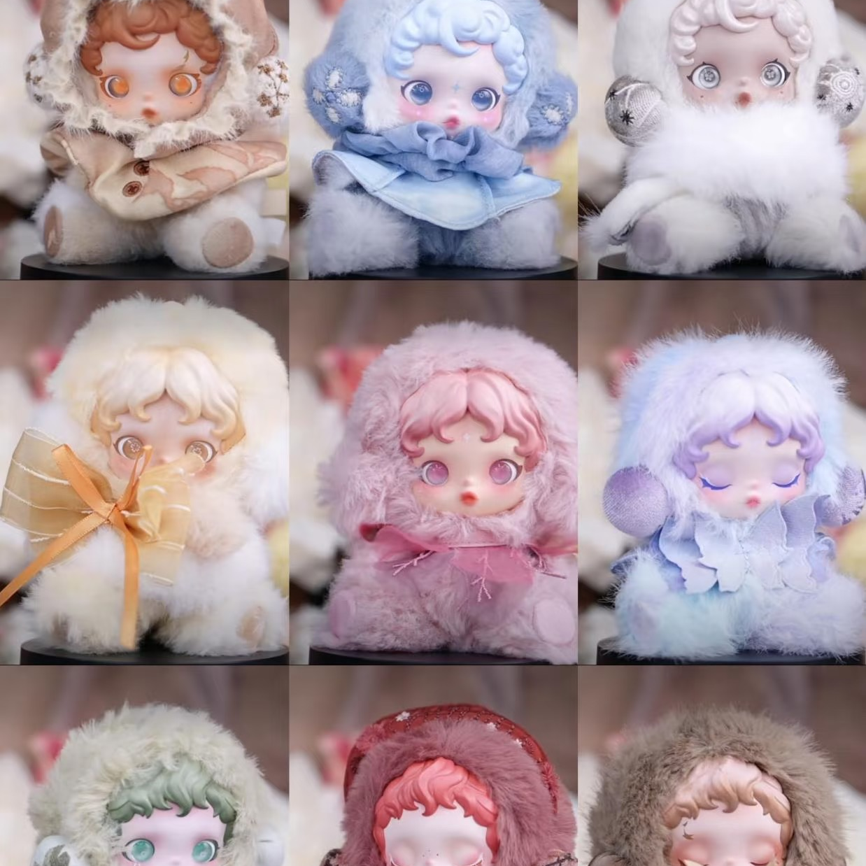 SKULLPANDA光织园系列盲盒SP搪胶脸毛绒挂件礼物