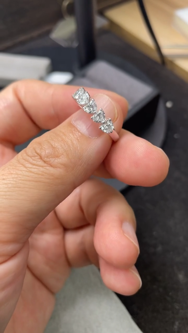 【闪购商品】合成钻石18K金镶嵌合成钻石