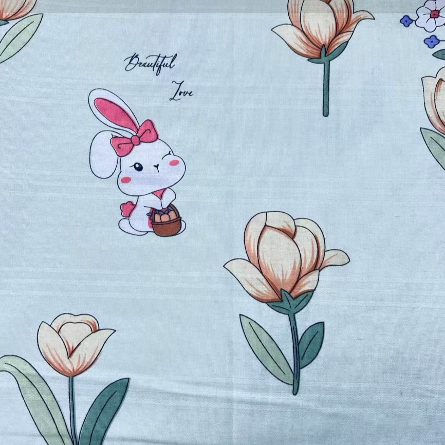 【花语小兔】细纹粗布布头--200**250