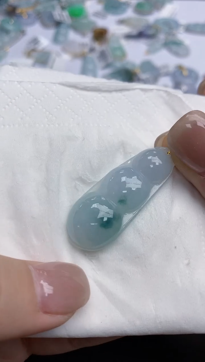 【闪购商品】翡翠颈饰18K金镶嵌天然缅甸翡翠A货