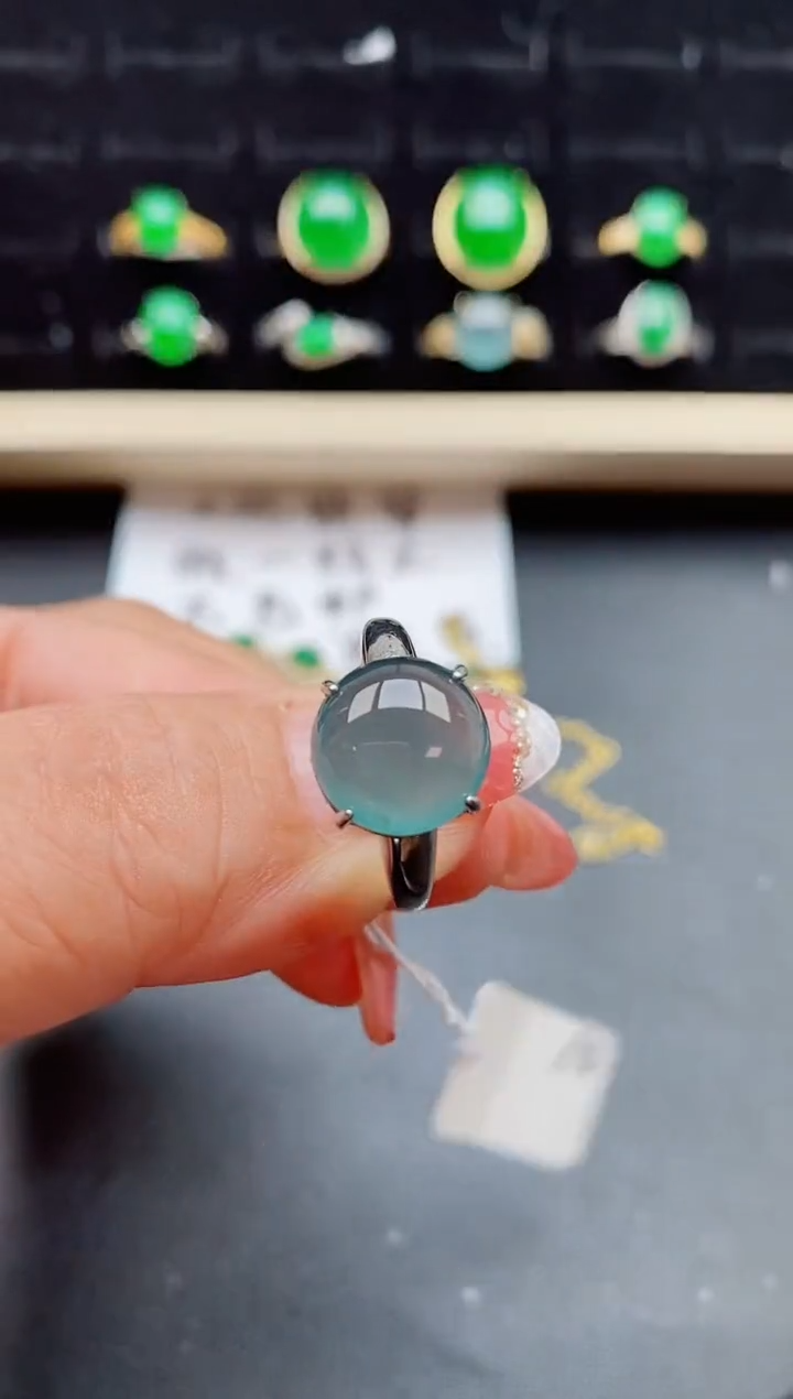 【闪购商品】翡翠戒指银S925镶嵌50800
