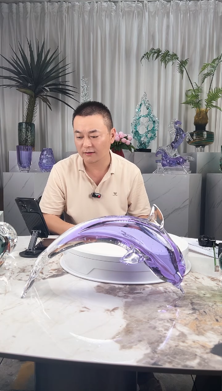 摆件琉璃水晶海豚