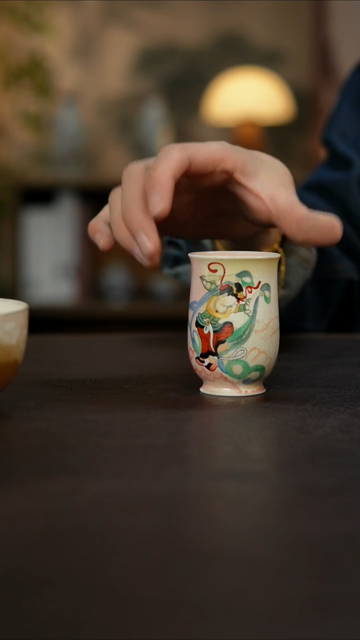 杯景德镇陶瓷杯碗柴烧多人