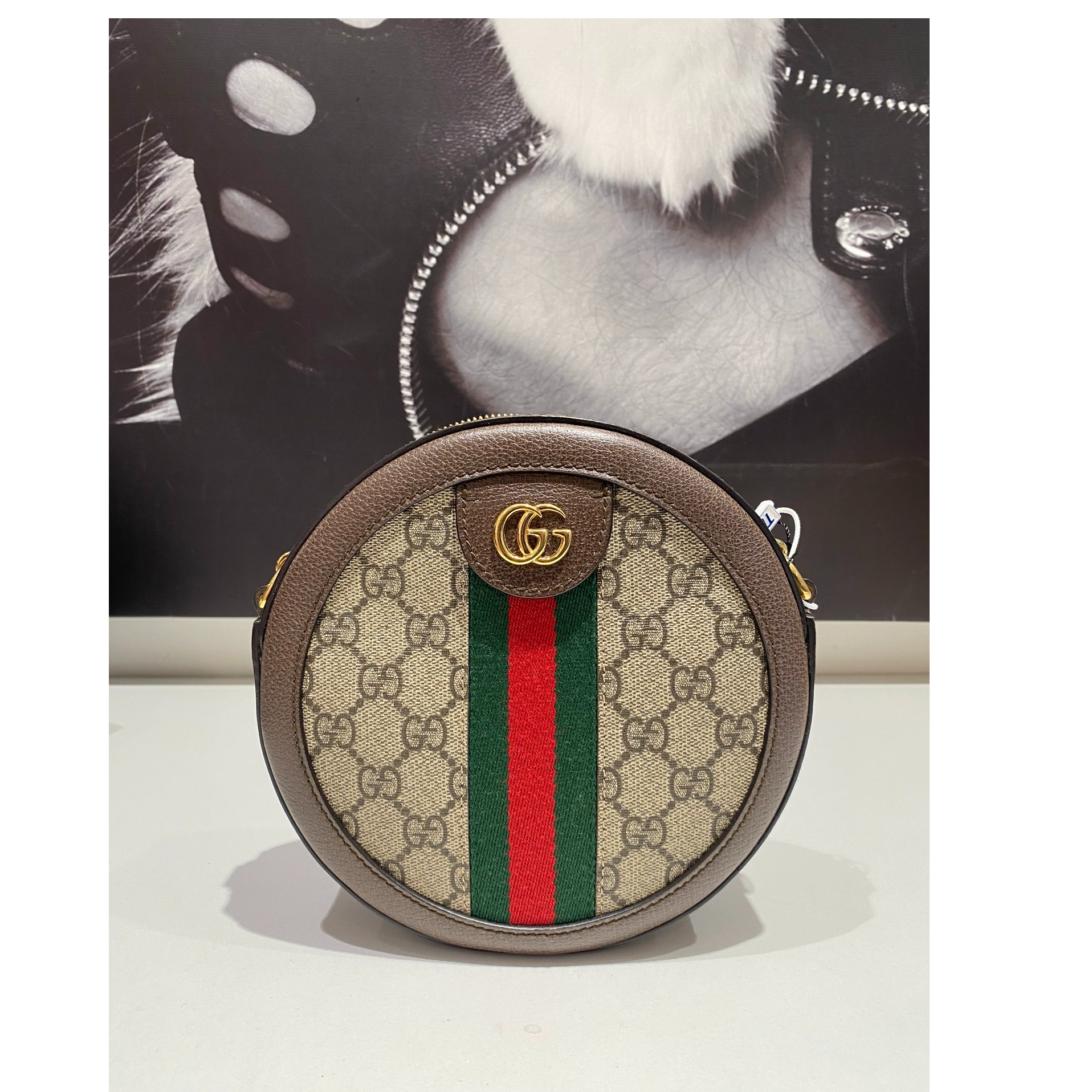 99新 GUCCI/古驰  99新GUCCI古驰OP系列圆饼链条包 8025