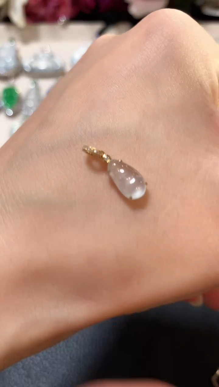 吊坠(不含链)18K金镶嵌翡翠z2   多样性一件发货