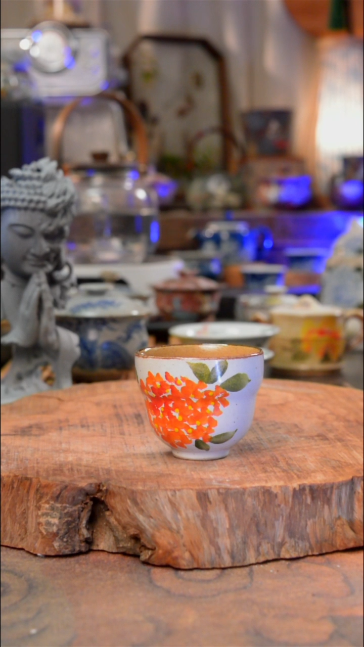 杯子红手工手绘手工手绘