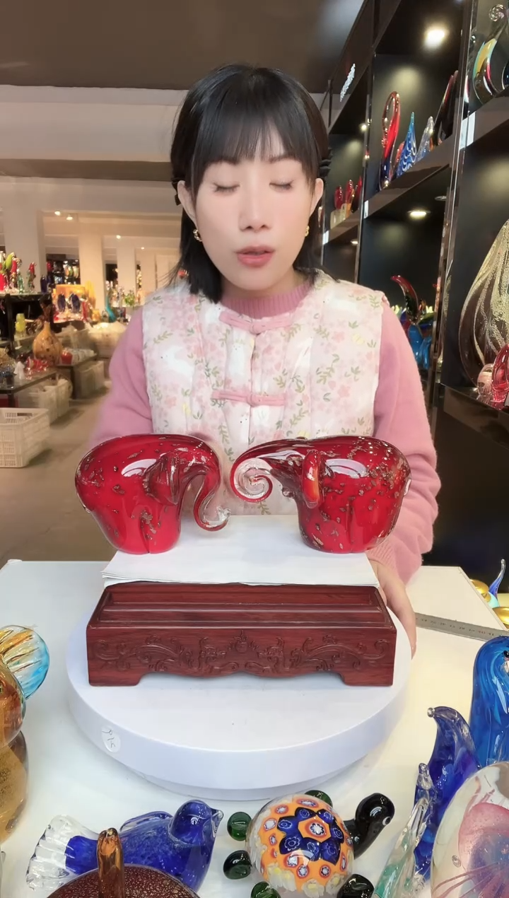 【闪购商品】茶盏琉璃摆件家居摆件