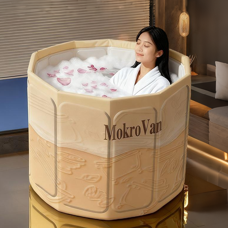 【沙滩款】家用保温折叠泡澡桶加大泡澡桶大人可折叠浴桶家用加厚