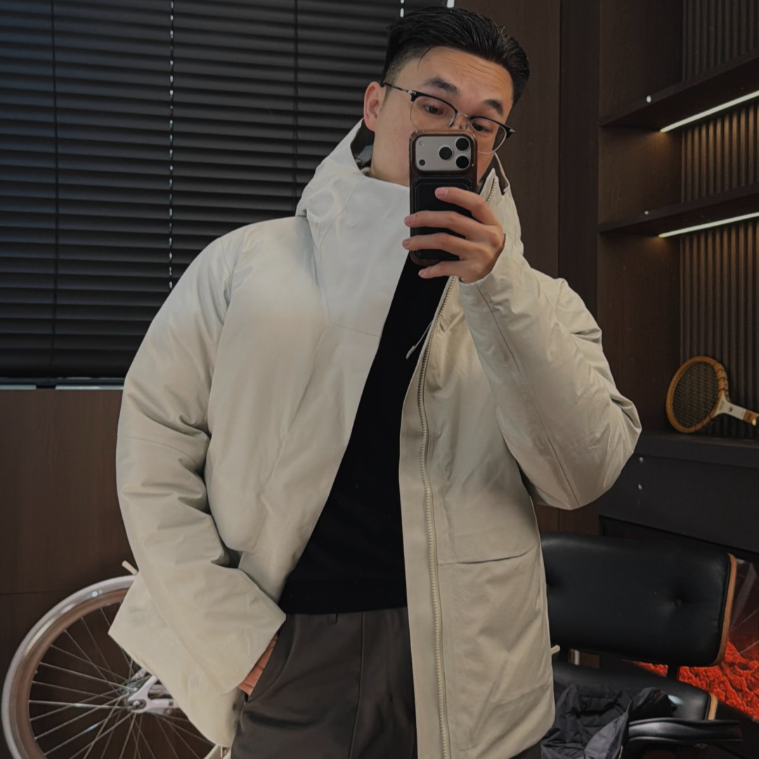 【GGG】sorin三星95灰鹅绒 尼龙66 男士冬季硬壳连帽外套户外羽绒服