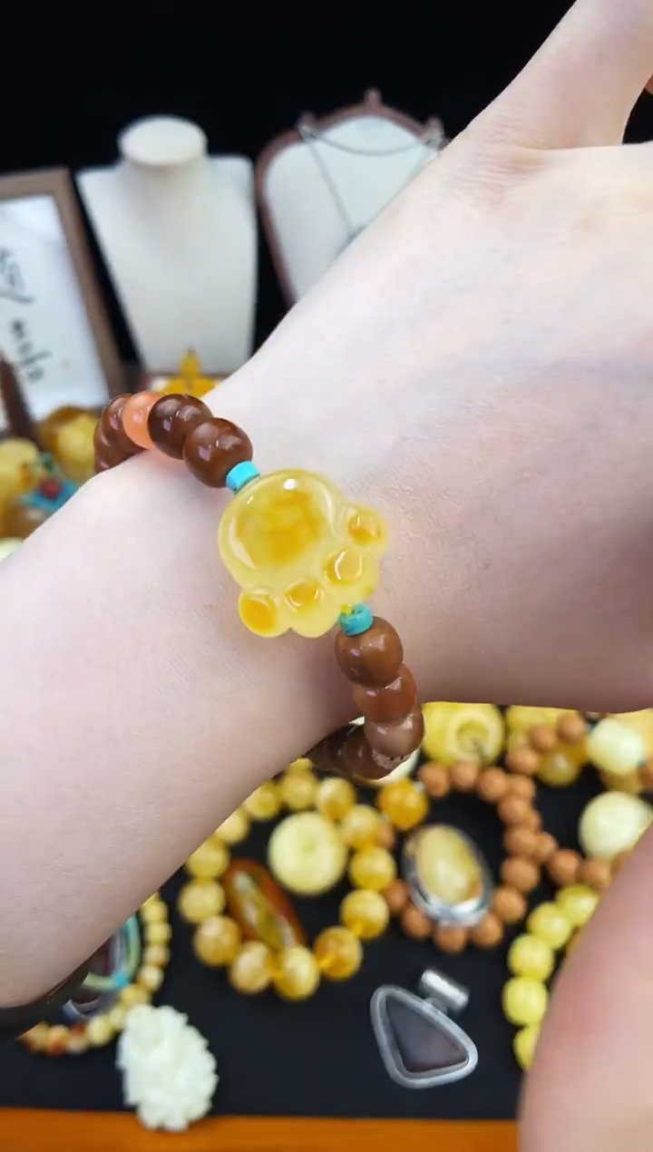 琥珀未镶嵌珠宝奇石柒月