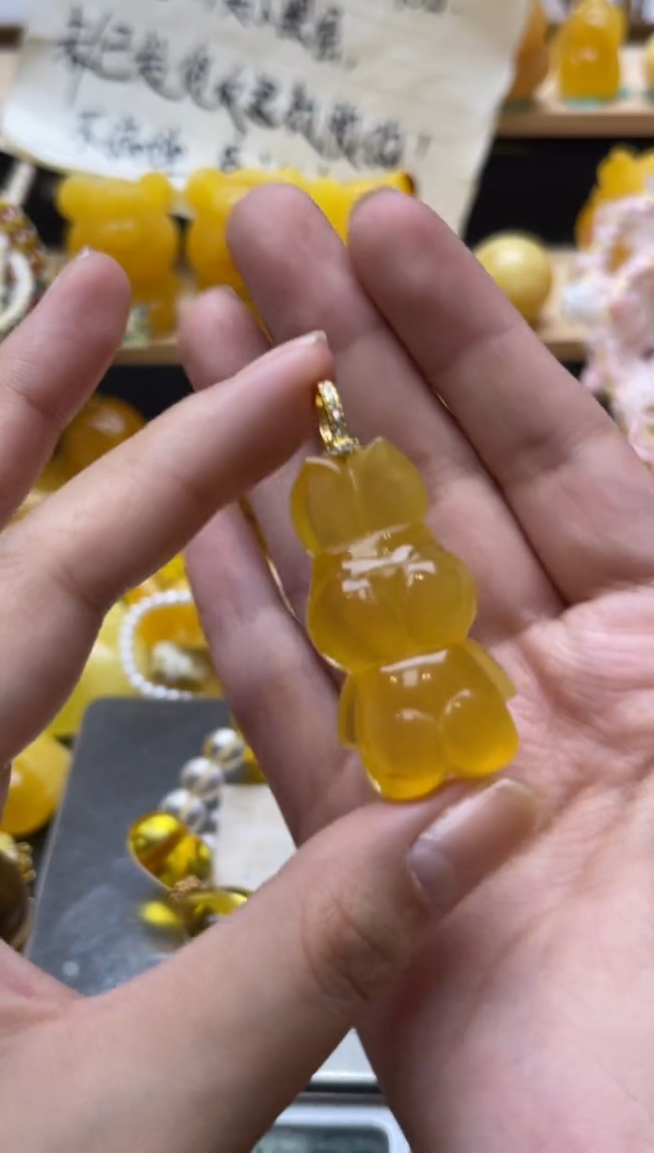 琥珀银S925镶嵌珠宝奇石059琥珀蜜蜡微瑕