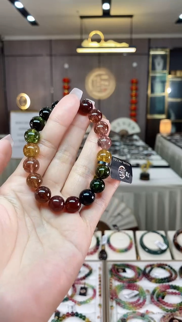 【闪购商品】碧玺单圈手串10mm+未镶嵌（多样性发一条）hon