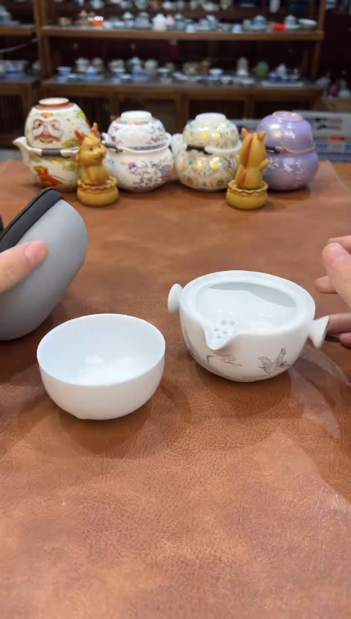 真的很便宜会开片的旅行茶具