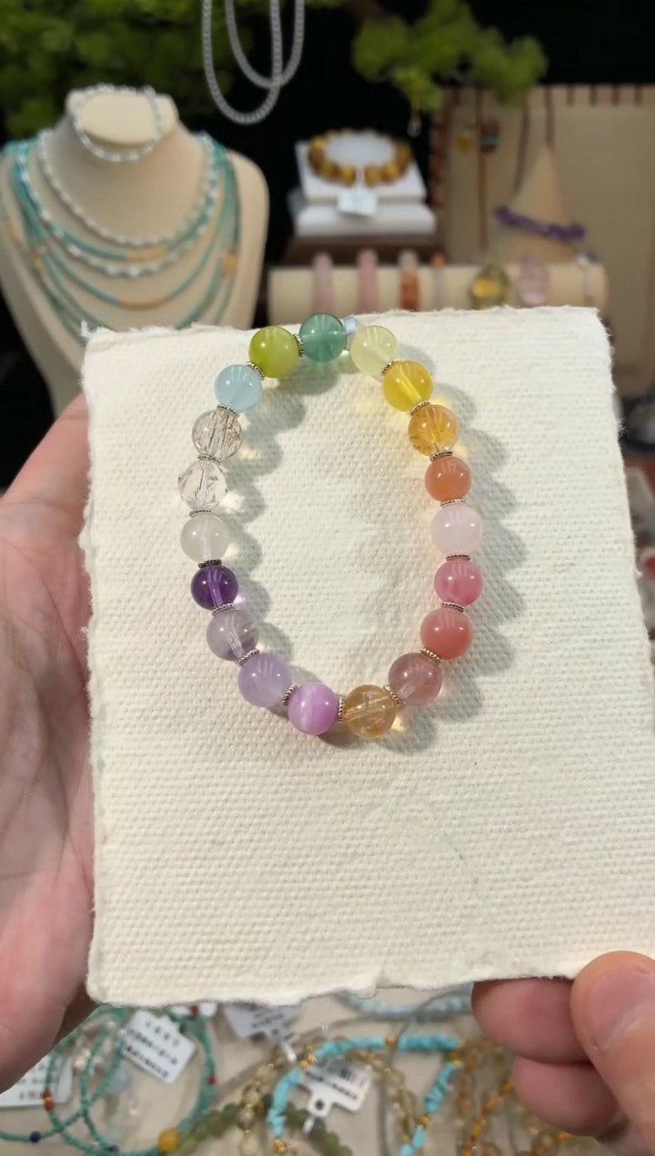 未镶嵌手串烟晶多宝手串