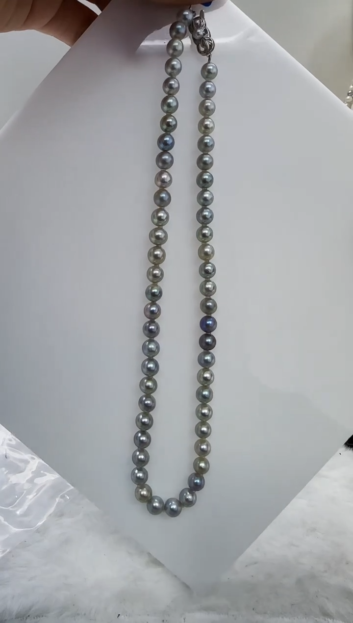 【闪购商品】海水珍珠DA未镶嵌灰珠串 t798