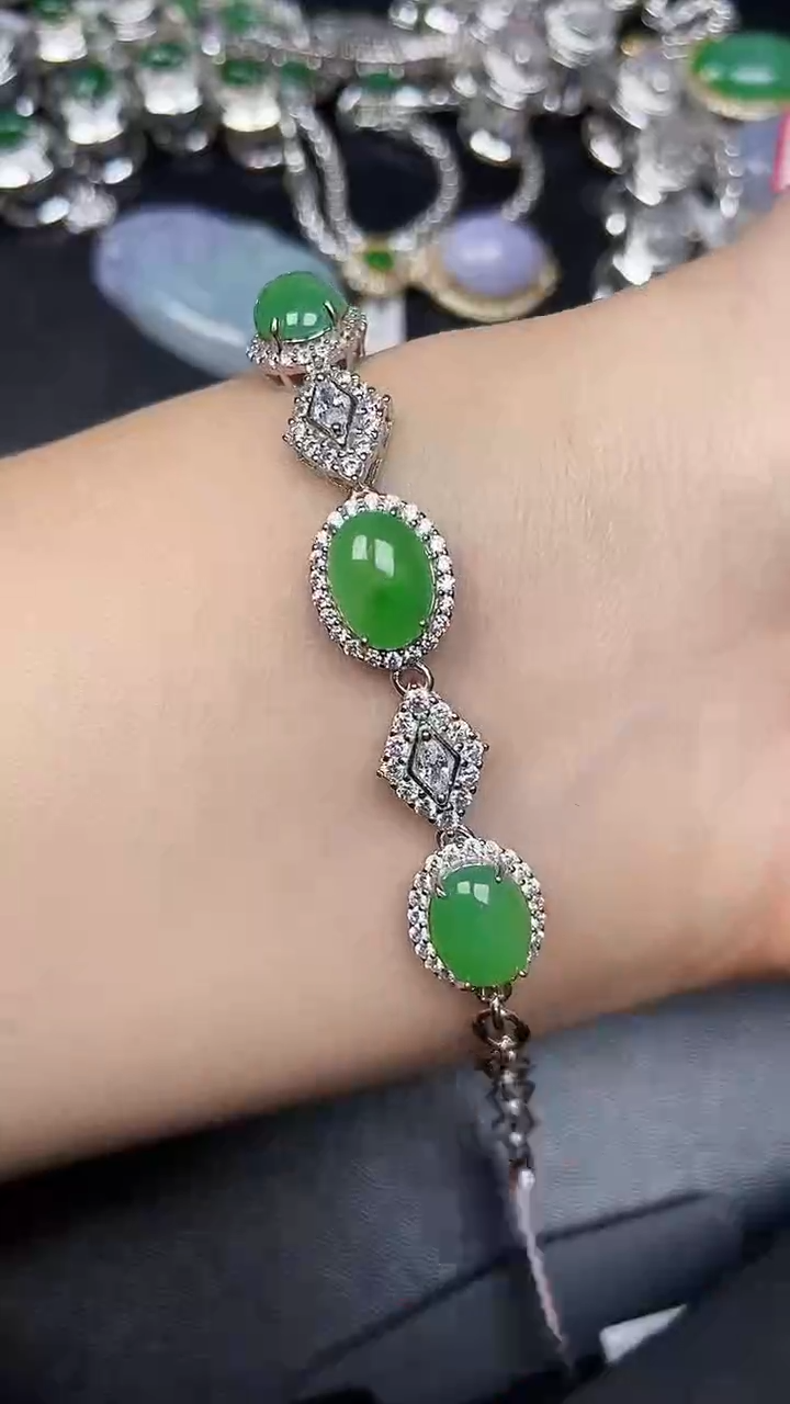 银S925镶嵌戒指翡翠3110