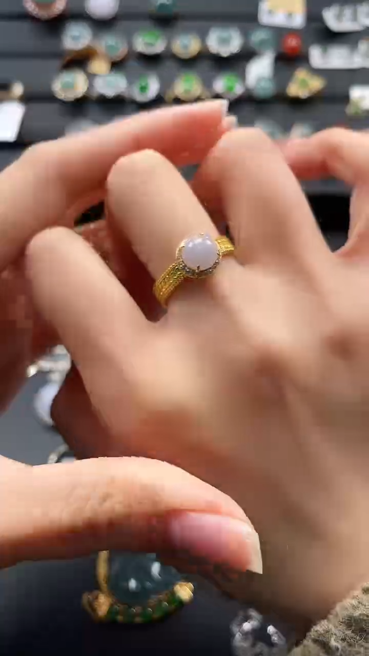 【闪购商品】翡翠戒指银S925镶嵌64543634