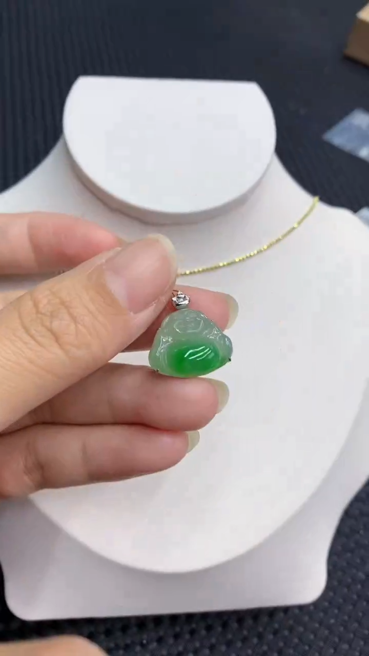 【闪购商品】翡翠颈饰18K金镶嵌            8