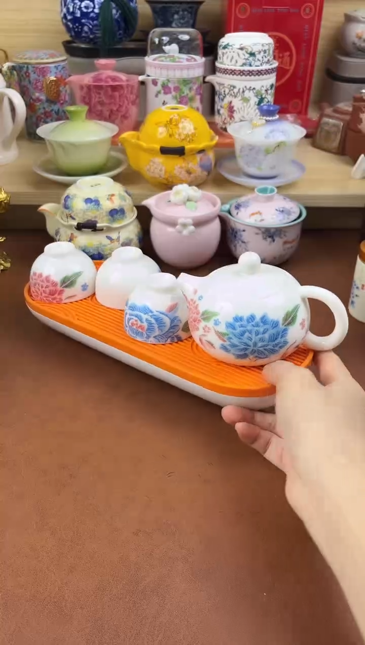 陶陶瓷茶具摆件旅行套组