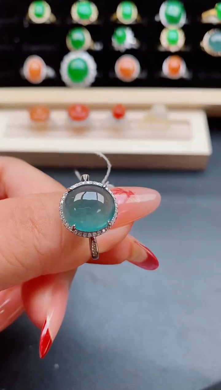 【闪购商品】翡翠戒指银S925镶嵌321321