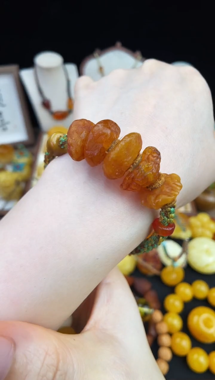 琥珀未镶嵌珠宝奇石柒月