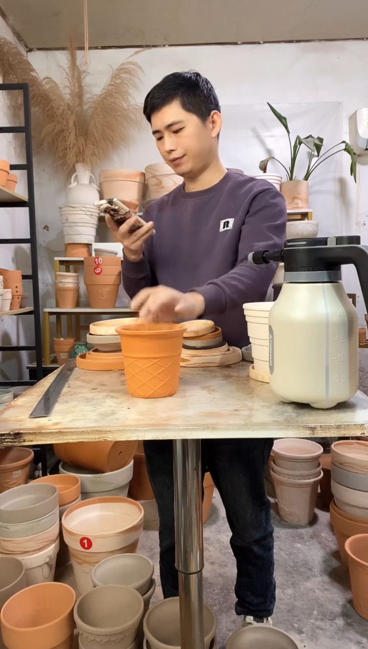 红陶冰淇淋桶 1盆无托