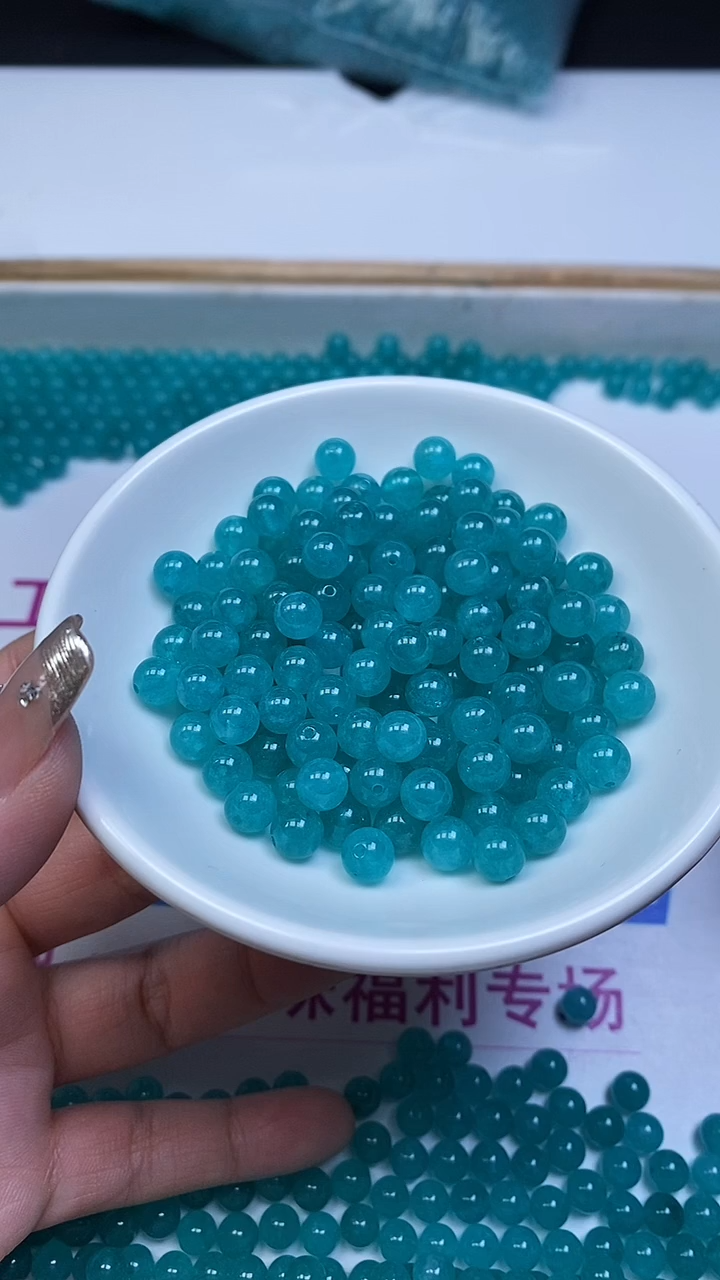 未镶嵌散珠玛瑙/玉髓B51 天 河 石玛瑙6mm30个5.8元