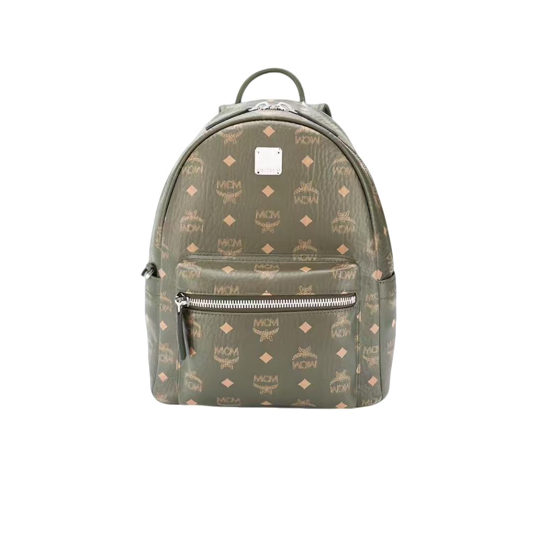 未使用 MCM 双肩包小号橄榄绿/LX00273