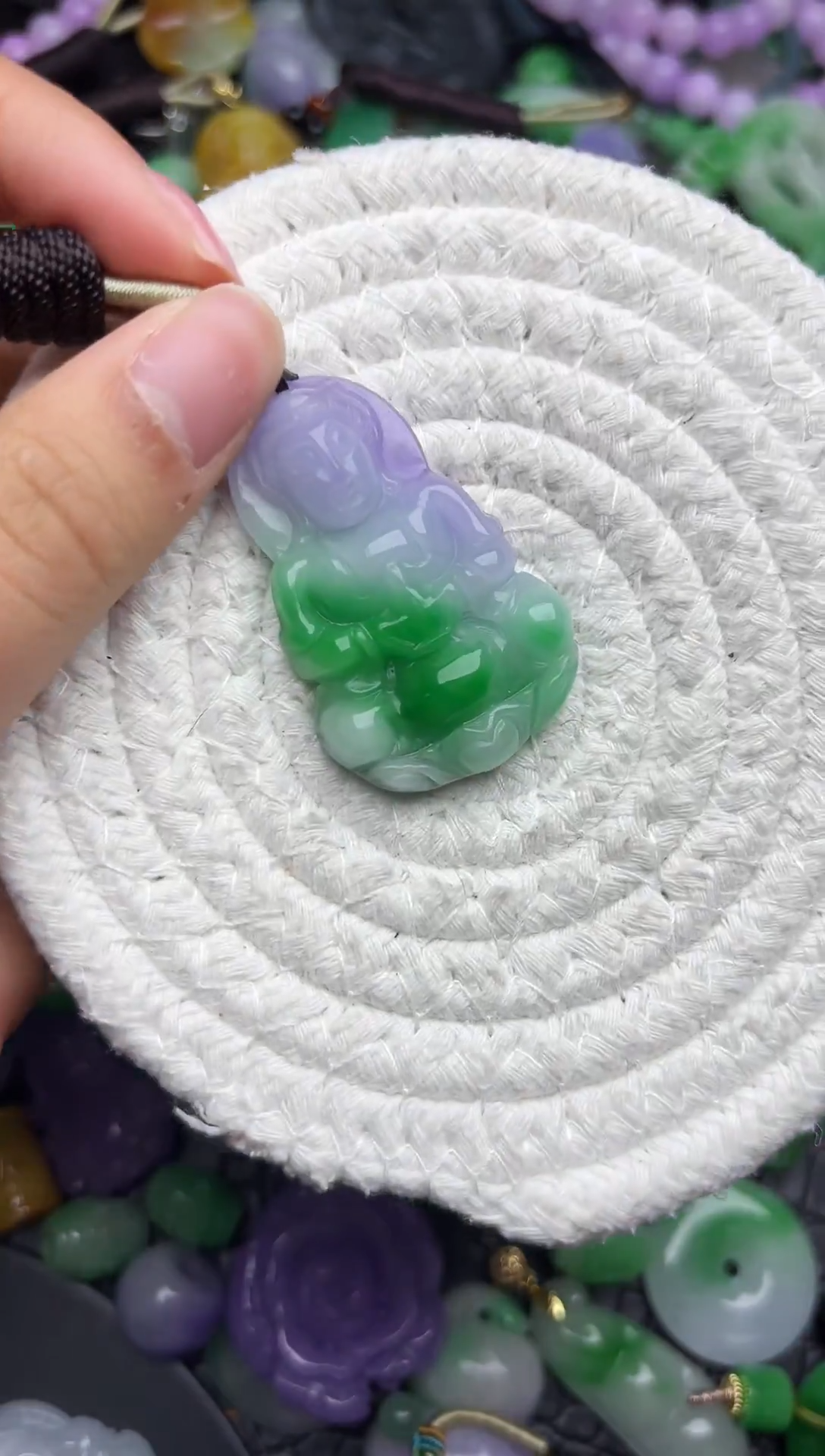 颈饰未镶嵌翡翠缅甸翡翠吊坠