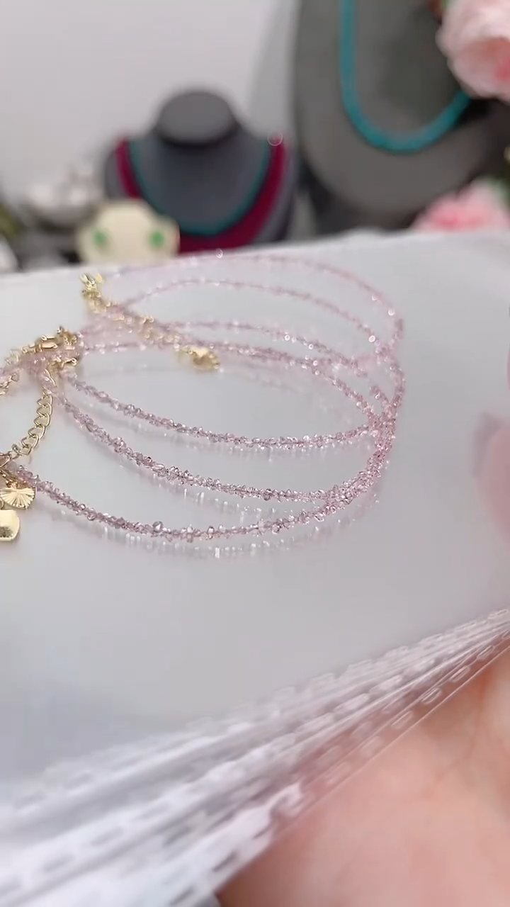 银S925镶嵌手链钻石粉99