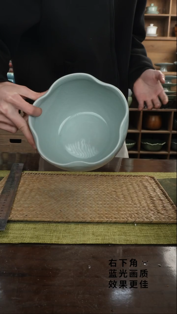 陶瓷五瓣花茶渣缸B-18次品保不漏水外观不完美