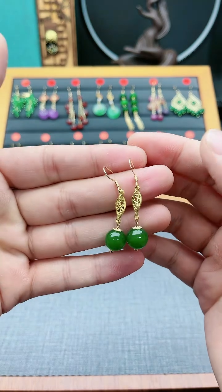 【闪购商品】玛瑙/玉髓耳饰银S925镶嵌437000