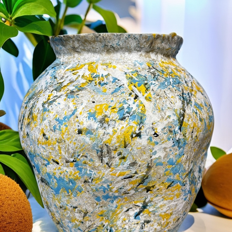 手工创意刷釉花器