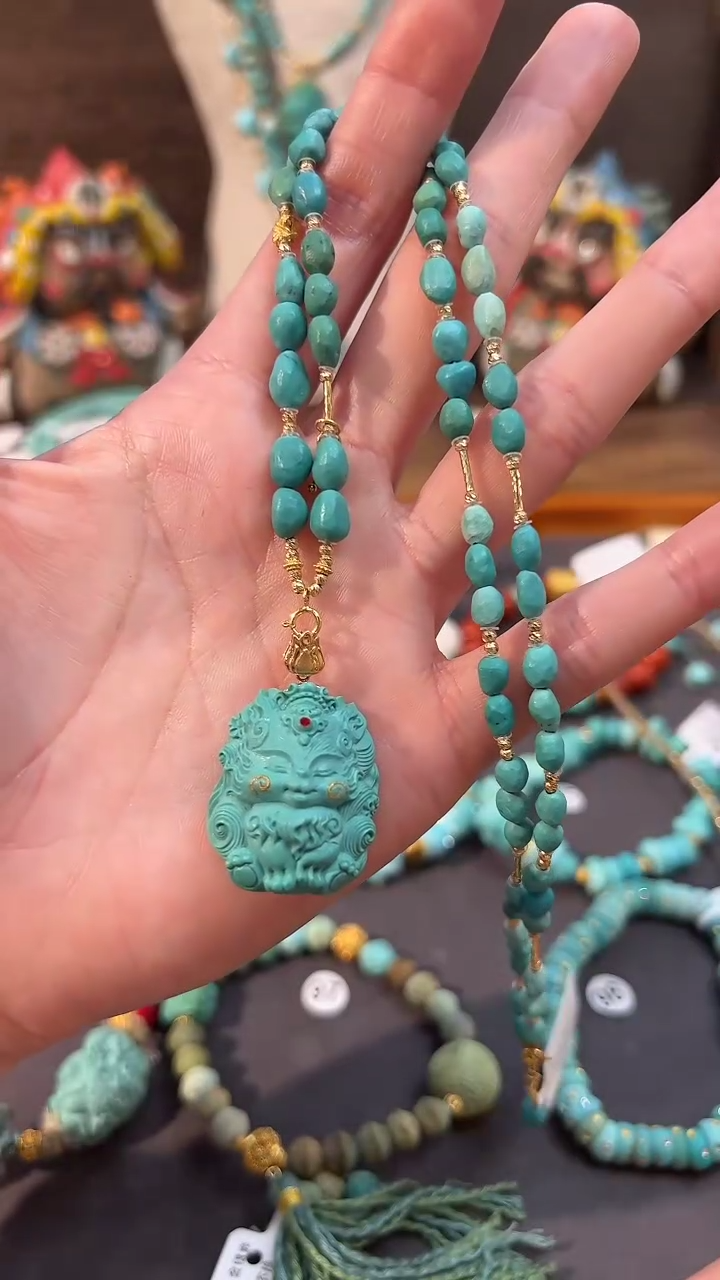 【闪购商品】绿松石颈饰18K金镶嵌绿松石项链