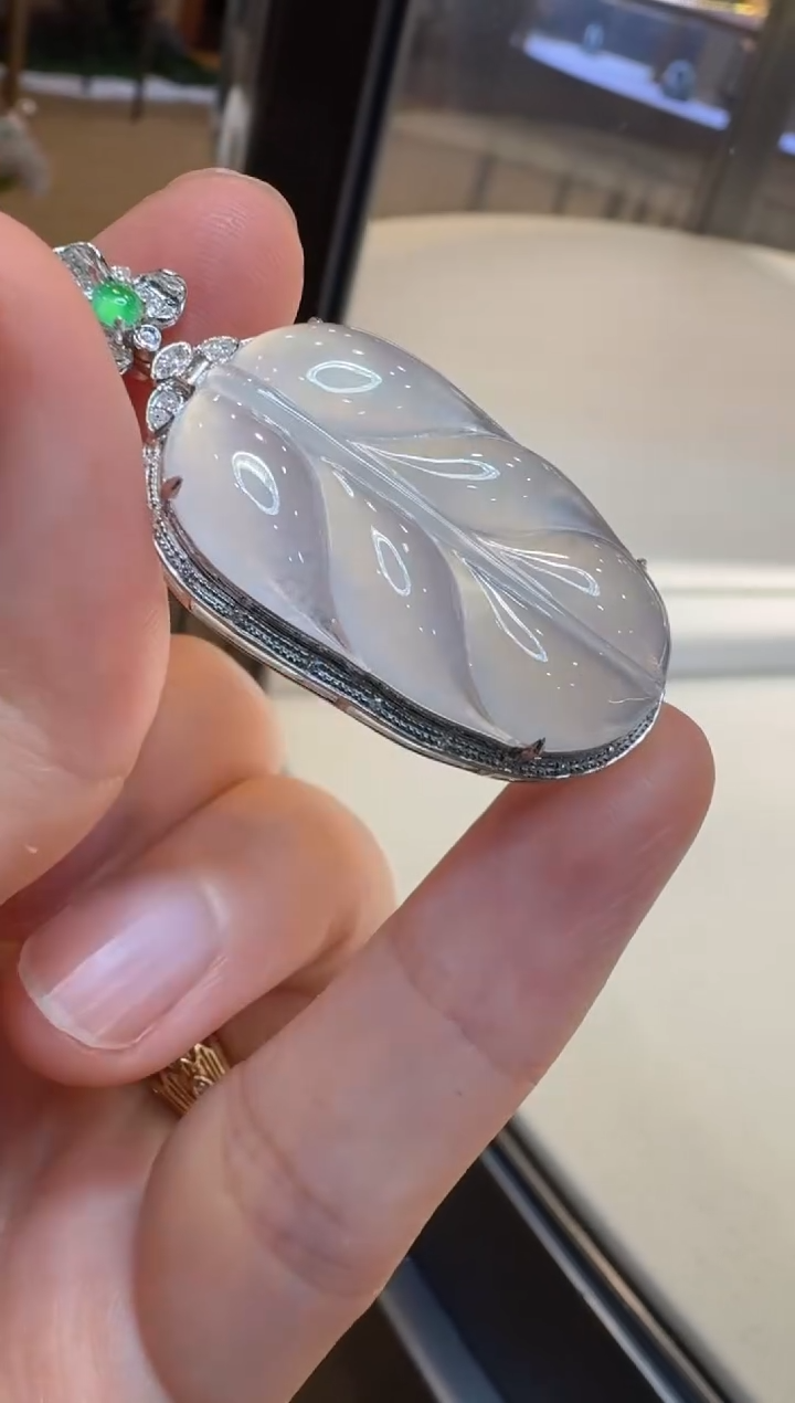翡翠18K金镶嵌吊坠(不含链)多样性团购发一件