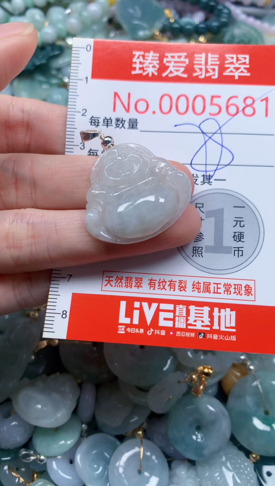 翡翠未镶嵌吊坠(不含链)5681