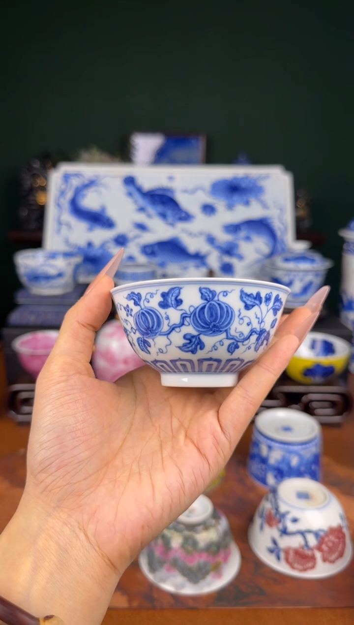 杯望月怀古。西瓜。 宫碗