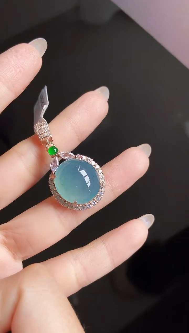 银S925镶嵌戒指翡翠12