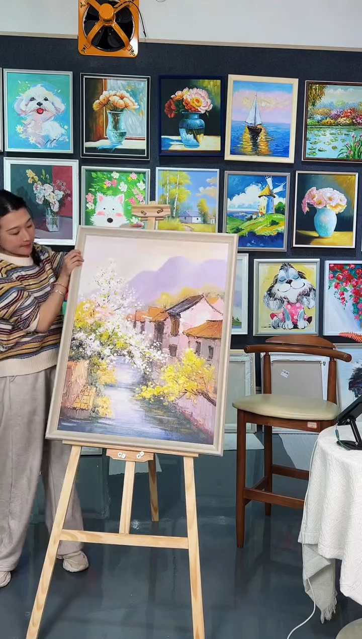 【闪购商品】油画159号 60*80 水乡-手绘油画