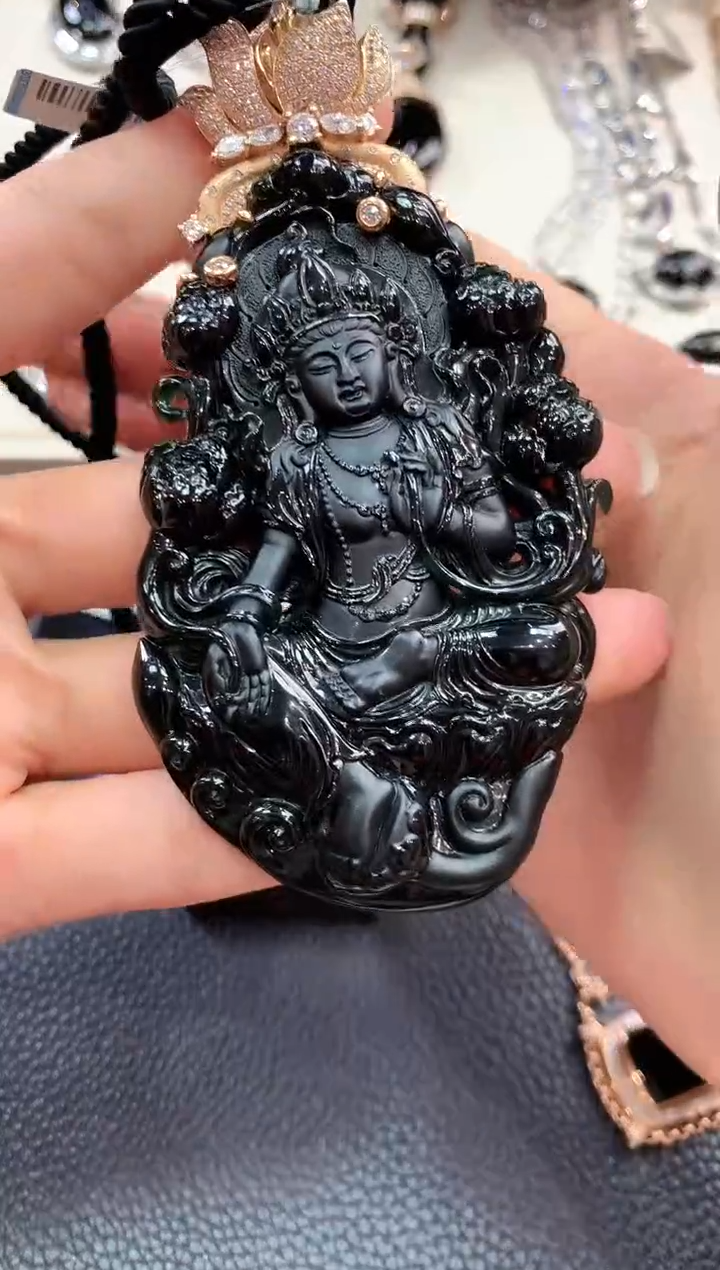 【闪购商品】翡翠吊坠(不含链)18K金镶嵌m119       