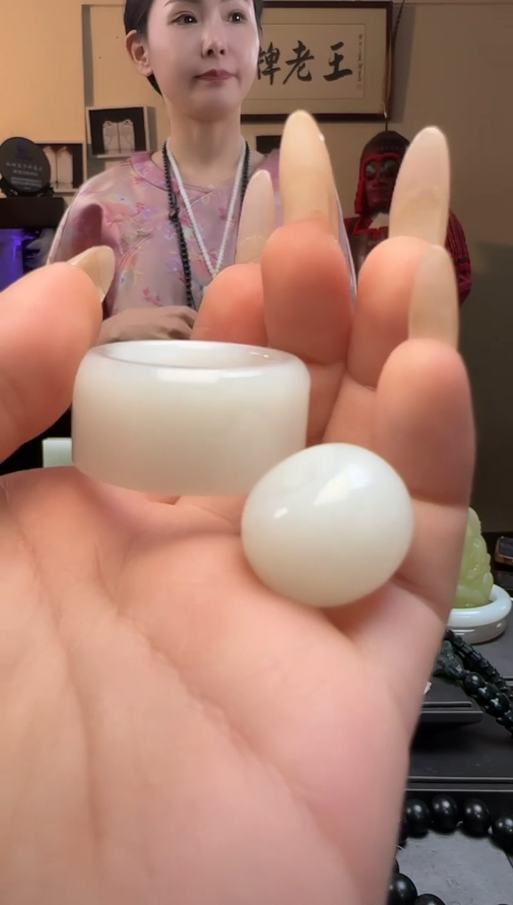 【闪购商品】和田玉白玉扳指未镶嵌（19-24）