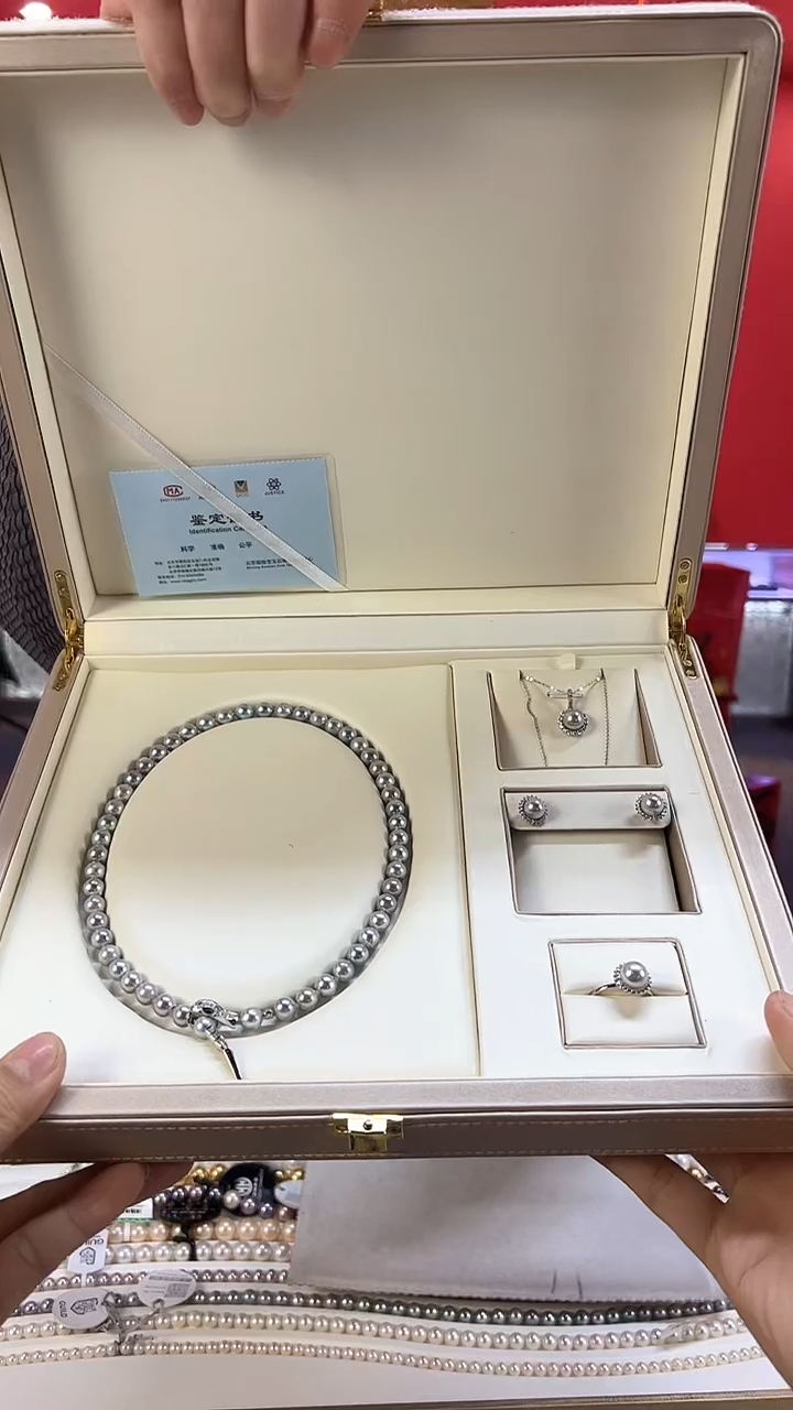 【闪购商品】海水珍珠四件套未镶嵌真多麻四件套