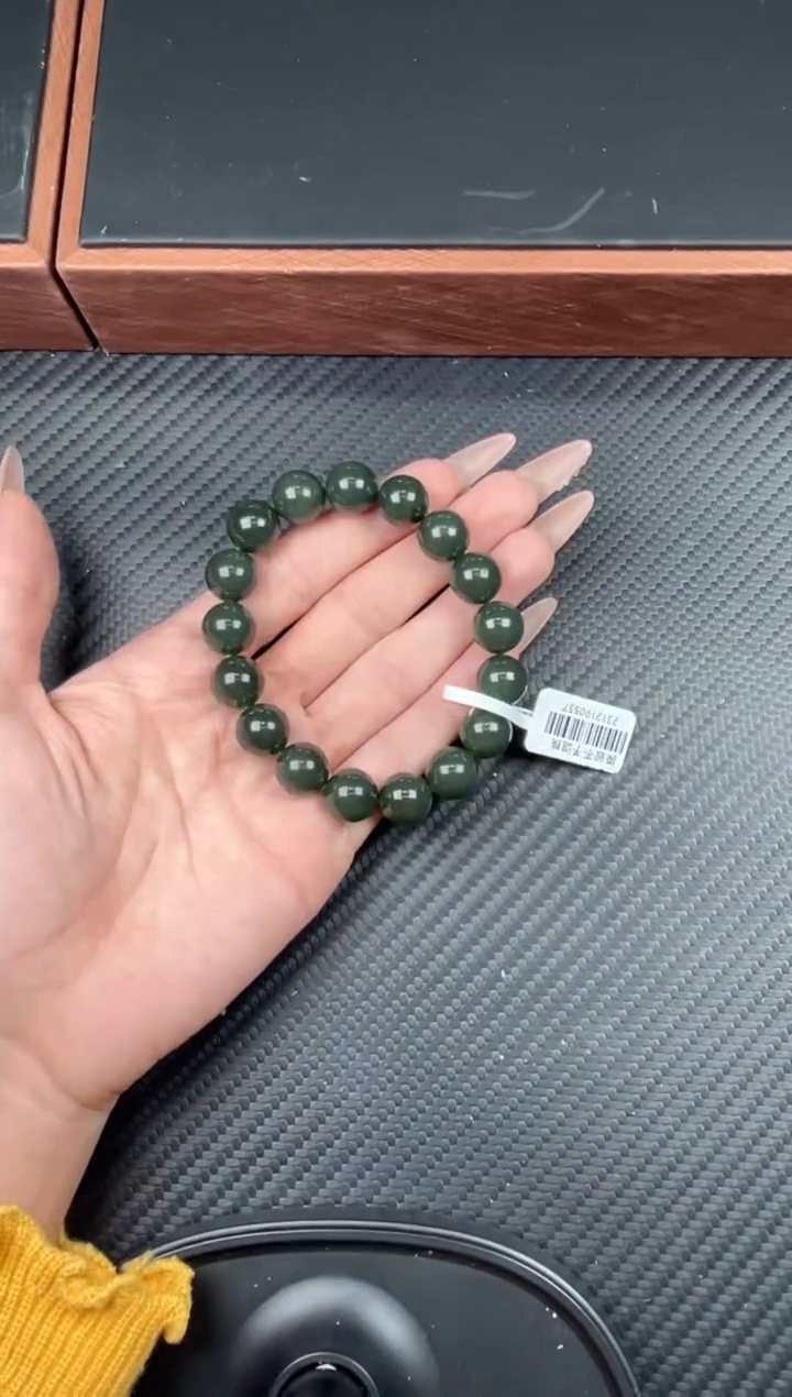 未镶嵌手串和田玉叶城微色差卡12