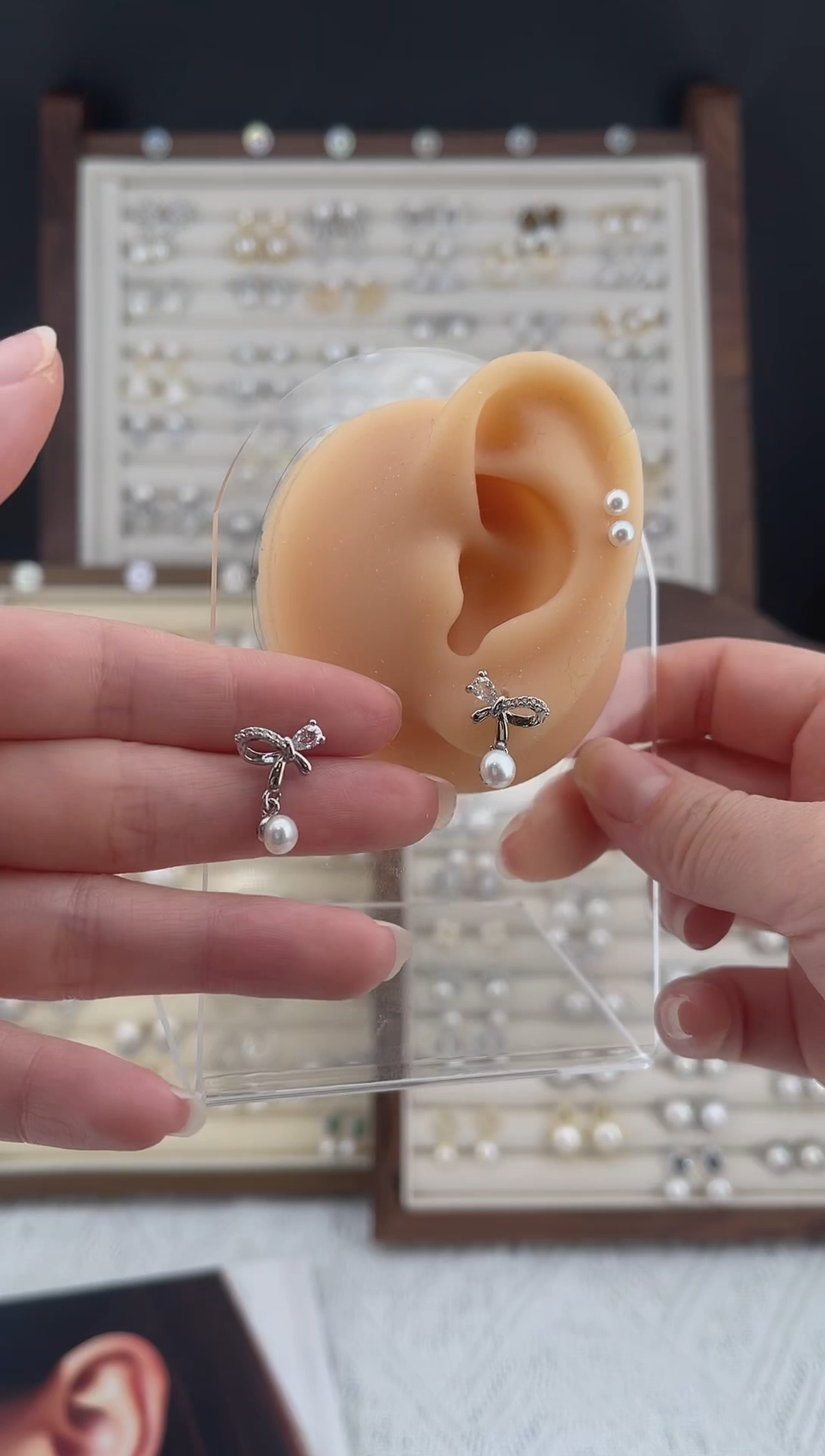 合金耳饰淡水珍珠14