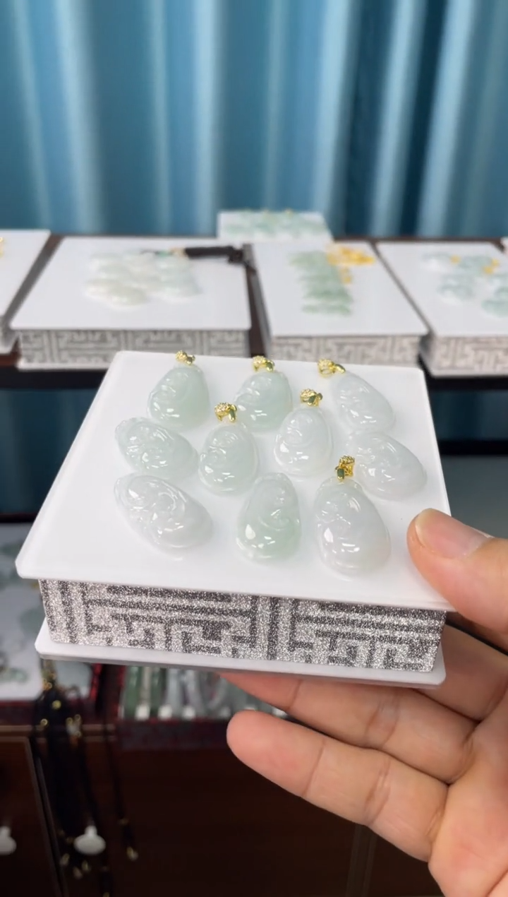 翡翠未镶嵌吊坠(赠链)如意多样性发其一